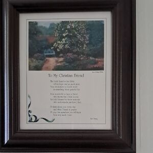 Elegant Brown Framed Inspirational Art